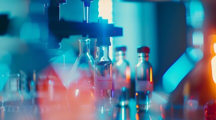 Aufkleber - blurred background of scientific research laboratory : Generative AI