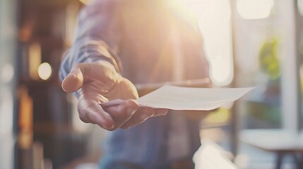 Aufkleber - Hispanic businessman holding papers hands and smilingYoung team of coworkers making great business discussion in modern coworking officeTeamwork people conceptHorizontal blurred backgr : Generative AI