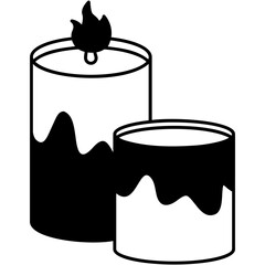 Canvas Print - Candle Icon