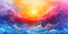 Whimsical Pink Puffy Clouds Art Free Stock Photo - Public Domain Pictures