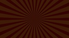 Animated Spiral Background. Seamless Loop. Pop Art Brown Color. Retro Sunburst Background. Animation Background