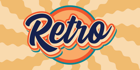 Retro vintage text effect editable 70s and 80s text style
