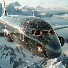 Wall Mural - An airplane full of sensors on it.