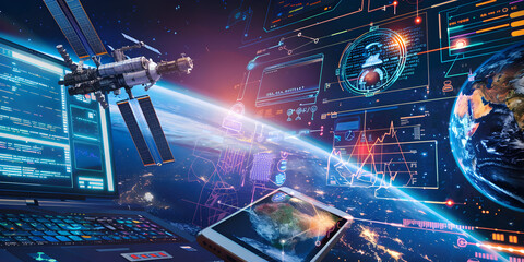 Wall Mural - technology background, aviation concept.