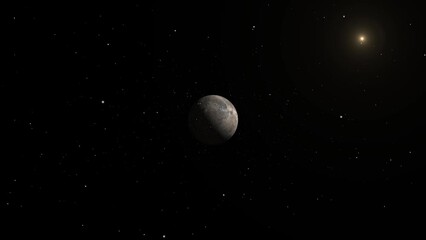 Wall Mural - The fictional planet Ceres and the sun rotate.