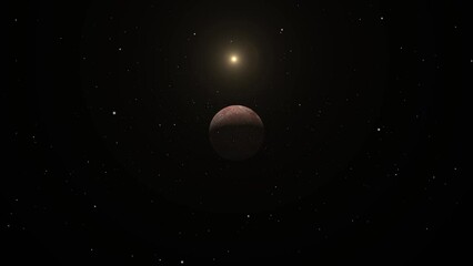 Wall Mural - the planet makemake and the sun rotate