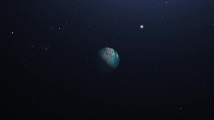 Wall Mural - 4k mysterious planets in space and stars.