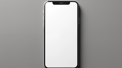 front view smartphone mockup blank white display phone