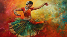 Kathak Dancer Abstract Art