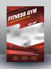 Wall Mural - Gym fitness social media post template 