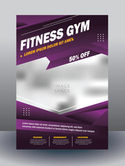 Wall Mural - Gym fitness social media post template 