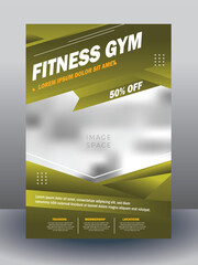 Wall Mural - Gym fitness social media post template 