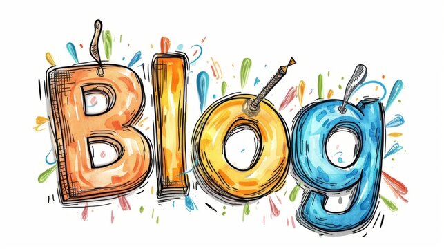 The word Blog created in Doodle Lettering.