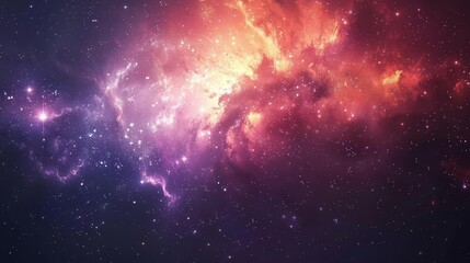 Wall Mural - majestic space galaxy with vibrant nebula clouds and twinkling stars in the cosmos