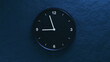 black Wall clock night time, 3d render