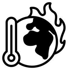 Sticker - climate change icon