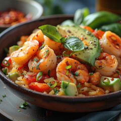 Sticker - rice with shrimp and avocado