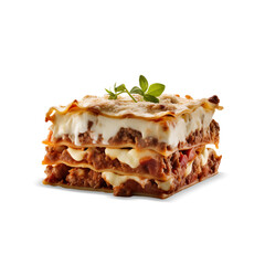 Wall Mural - lasagna isolated on white