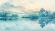 Mountain Lake Landscape Painting