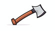 Axe Icon In Trendy Style Isolated Background flat vector