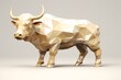 a low poly bull with horns
