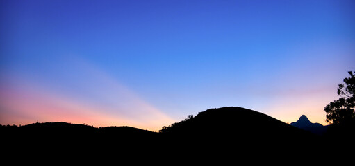 Wall Mural - Colors of the Blue Hour in the Skies of Itaipava - Rio de Janeiro, Brazil