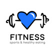 Vector logos for fitness, sports and healthy eating