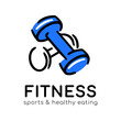 Vector logos for fitness, sports and healthy eating