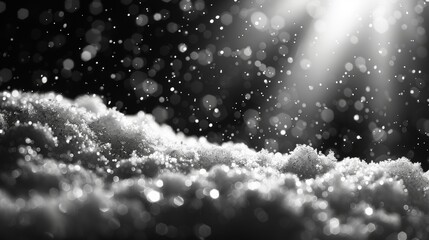 Aufkleber - A Christmas falling snow modern isolated on a dark background. Snowflake transparent decoration effect. Xmas snow flake pattern. Xmas snow texture. Winter snowstorm backdrop.