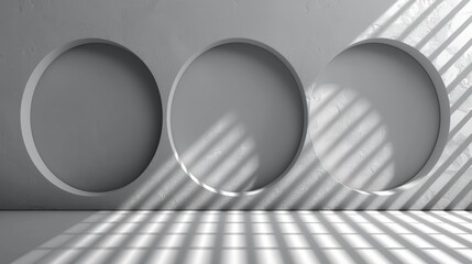 Aufkleber - Shadow with soft edges. Gray round and oval shadows isolated on transparent background.