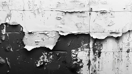 Poster - Modern illustration of a rough black and white texture. Overlay texture with distressed overlay. Grunge background with abstract textured effect. Modern illustration. Black on white background with a