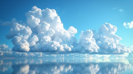 Sticker - Clouds set isolated on a blue background with real transparency. Modern illustration EPS10.