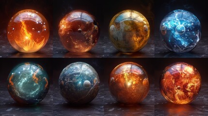 Aufkleber - Different sets of energy protection spheres