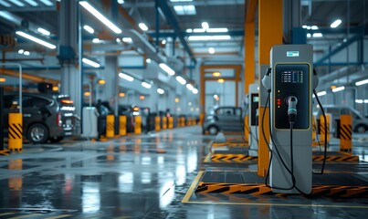 Poster - Electrifying Industries, Powering Commercial Vehicles at Factory EV Charging Station