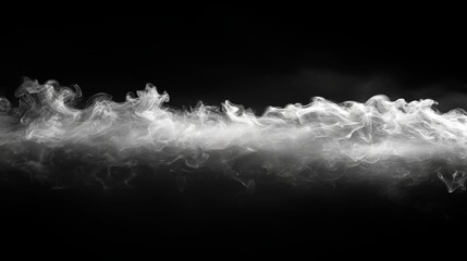 Poster - a smoke overlaid on a black background. fog overlay for text or space.