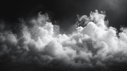 Aufkleber - White modern cloudiness, mist or smog background with fog or smoke isolated transparently. Modern illustration.