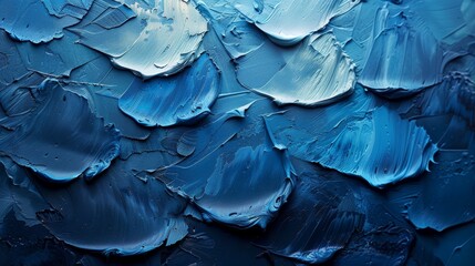 Poster - The background is painted blue