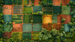arial view of industrial agriculture,  agricultural landscape