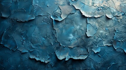 Sticker - As a background, blue paint is applied to a stone surface