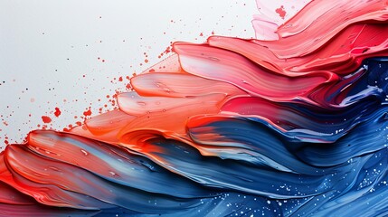 Poster - An image of a white background with water color strokes.