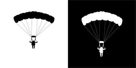 Poster - Parachuting Man Silhouette