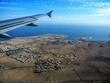 Anflug auf Sharmelscheik mit Sicht auf Küstenlinie