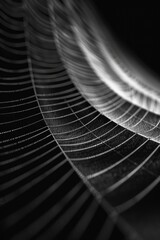 Poster - Detailed close-up of a spider web, perfect for nature themes