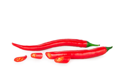 Wall Mural - Peppers bitter isolated on a white background