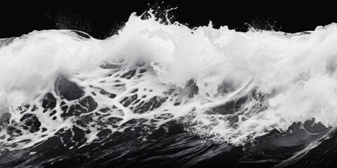 Poster - A striking black and white image of a wave crashing. Ideal for design projects