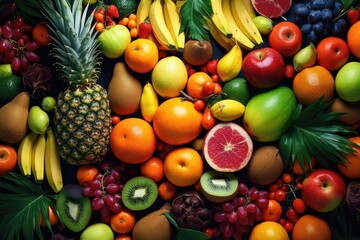 Aufkleber - A variety of fresh fruits and vegetables, suitable for multiple uses