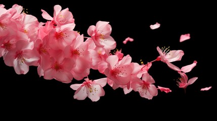 Poster - Close up of a beautiful bunch of pink flowers, perfect for spring or summer designs