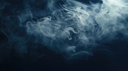 Poster - Close-up view of smoke on a black background, perfect for graphic design projects