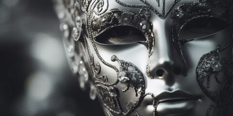 Aufkleber - Close up of a mask on a mannequin. Suitable for fashion or Halloween themes