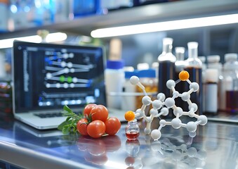 Poster - Revolutionizing Drug Development, Molecular Modeling on Laptop beside Food Samples